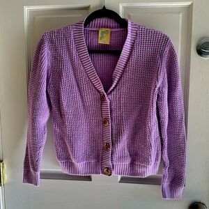 Girls size L purple cardigan sweater